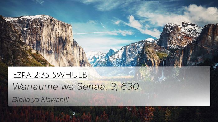 Ezra 2:35 SWHULB 4K Wallpaper - Wanaume wa Senaa: 3, - 4K Wallpaper Bible Verse