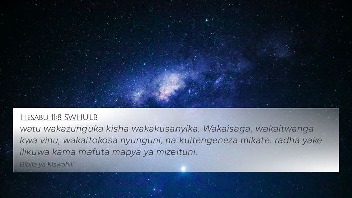 Hesabu 11:8 SWHULB 4K Wallpaper - watu wakazunguka kisha wakakusanyika. Wakaisaga, - 4K Wallpaper Bible Verse