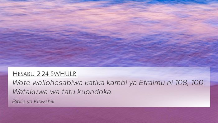 Hesabu 2:24 SWHULB Bible Verse Image