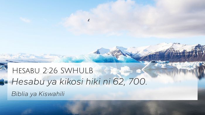 Hesabu 2:26 SWHULB Bible Verse Image