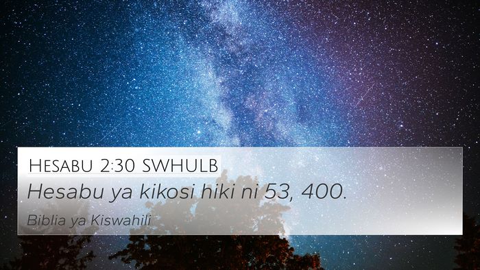 Hesabu 2:30 SWHULB Bible Verse Image