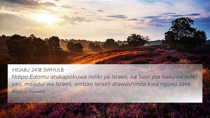 Hesabu 24:18 SWHULB Bible Verse Image