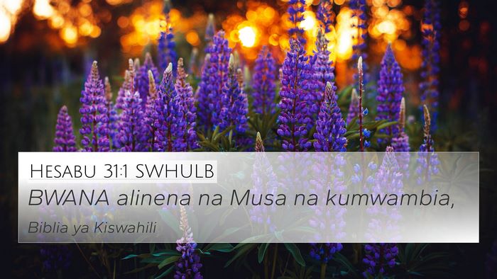 Hesabu 31:1 SWHULB Bible Verse Image