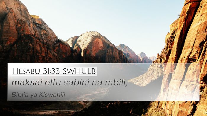 Hesabu 31:33 SWHULB 4K Wallpaper - maksai elfu sabini na - 4K Wallpaper Bible Verse