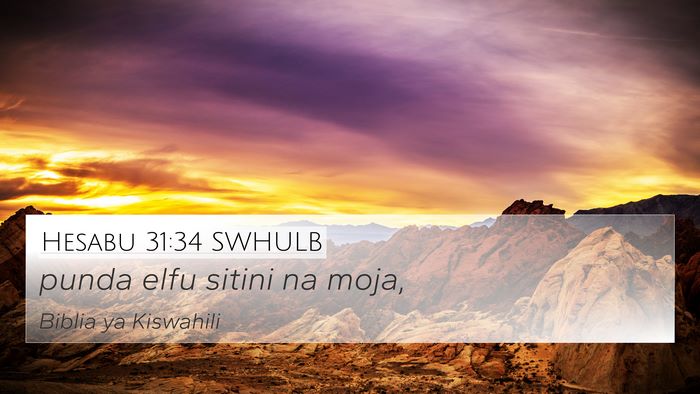 Hesabu 31:34 SWHULB 4K Wallpaper - punda elfu sitini na - 4K Wallpaper Bible Verse