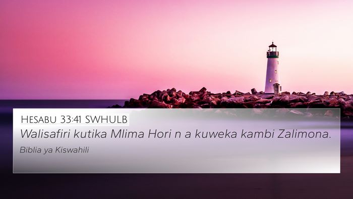 Hesabu 33:41 SWHULB Bible Verse Image
