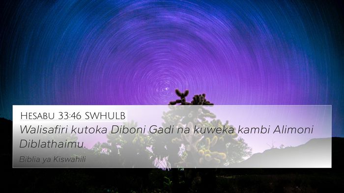 Hesabu 33:46 SWHULB Bible Verse Image
