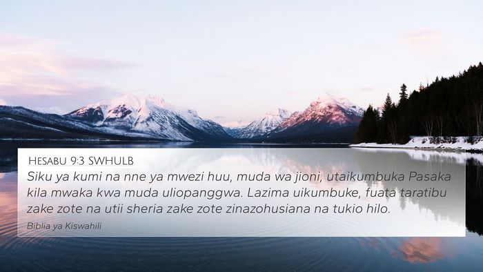 Hesabu 9:3 SWHULB Bible Verse Image