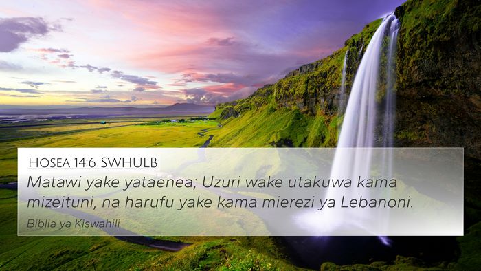 Hosea 14:6 SWHULB Bible Verse Image