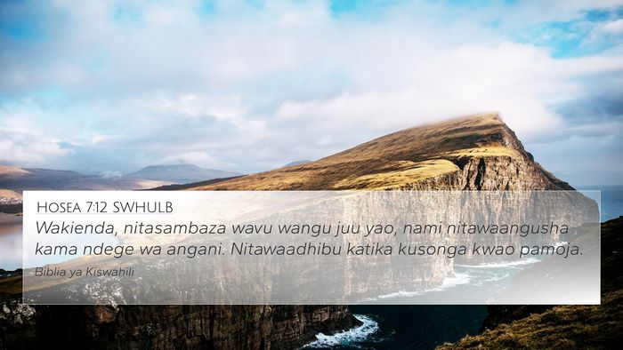 Hosea 7:12 SWHULB Bible Verse Image