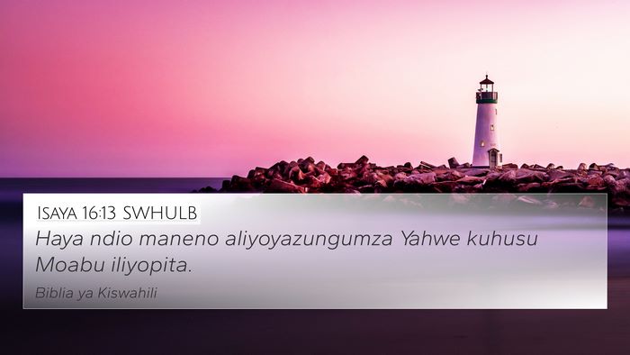 Isaya 16:13 SWHULB Bible Verse Image