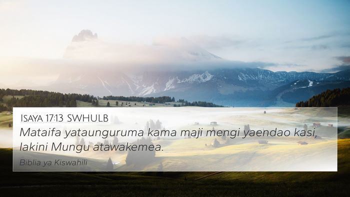 Isaya 17:13 SWHULB Bible Verse Image