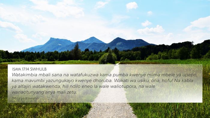 Isaya 17:14 SWHULB Bible Verse Image