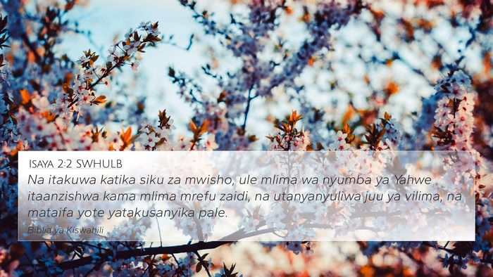 Isaya 2:2 SWHULB Bible Verse Image
