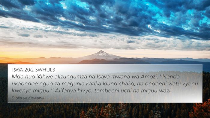 Isaya 20:2 SWHULB Bible Verse Image