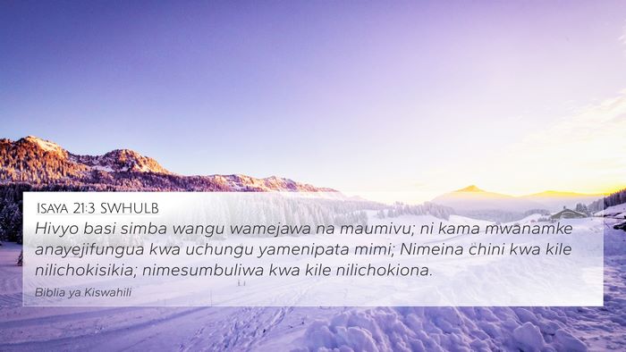 Isaya 21:3 SWHULB Bible Verse Image