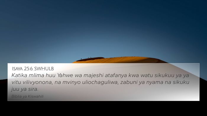 Isaya 25:6 SWHULB Bible Verse Image