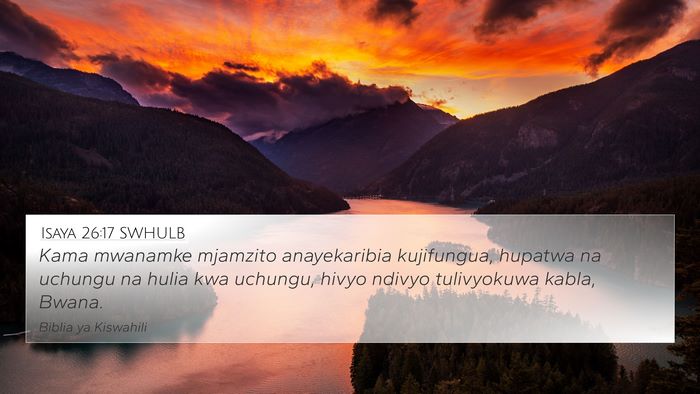 Isaya 26:17 SWHULB Bible Verse Image