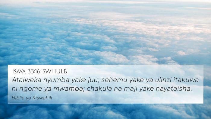 Isaya 33:16 SWHULB Bible Verse Image