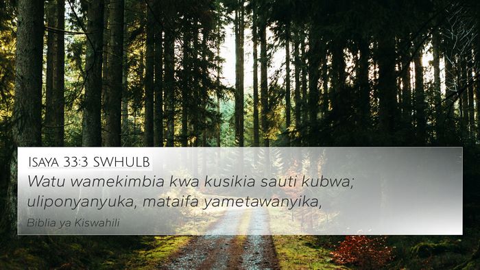 Isaya 33:3 SWHULB Bible Verse Image