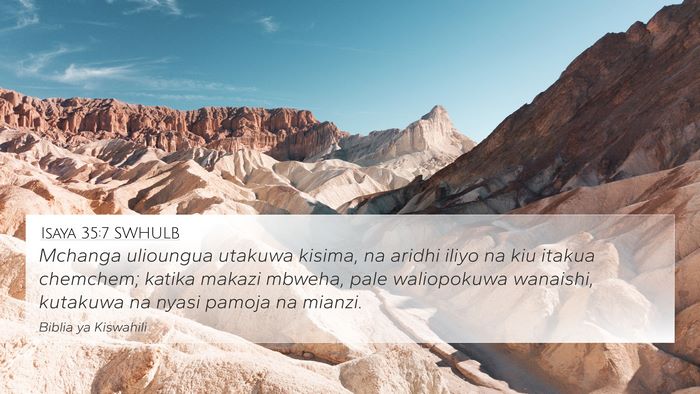 Isaya 35:7 SWHULB Bible Verse Image