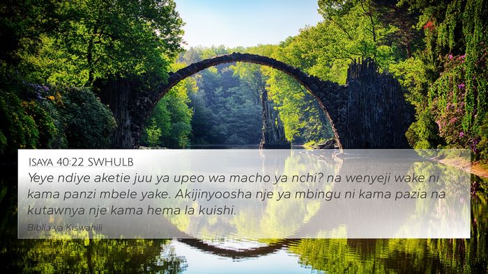Isaya 40:22 SWHULB Bible Verse Image
