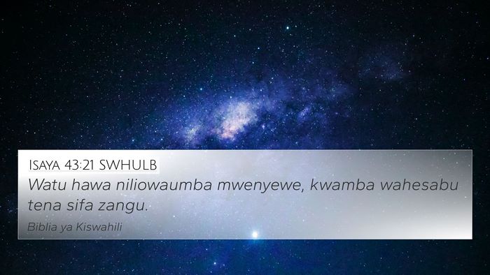 Isaya 43:21 SWHULB Bible Verse Image