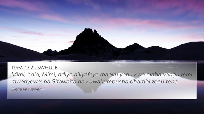 Isaya 43:25 SWHULB Bible Verse Image