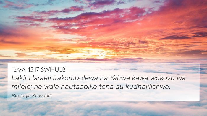 Isaya 45:17 SWHULB Bible Verse Image