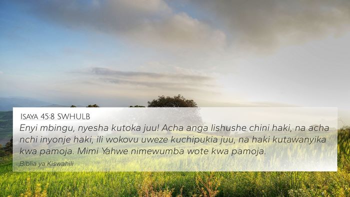 Isaya 45:8 SWHULB Bible Verse Image