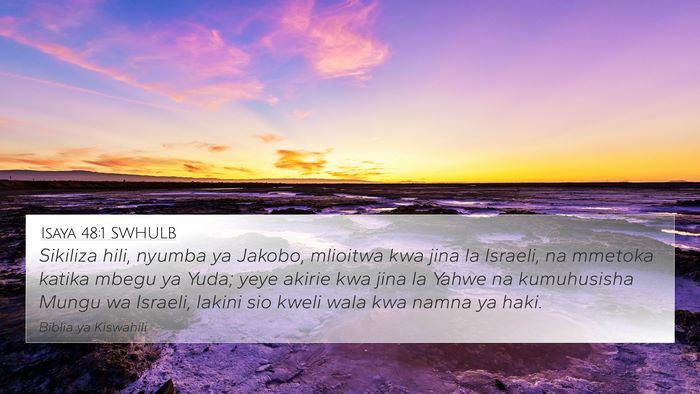Isaya 48:1 SWHULB Bible Verse Image