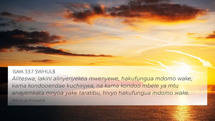Isaya 53:7 SWHULB Bible Verse Image