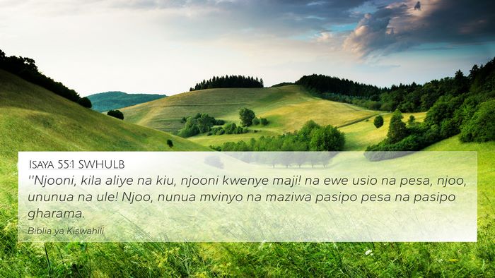 Isaya 55:1 SWHULB Bible Verse Image