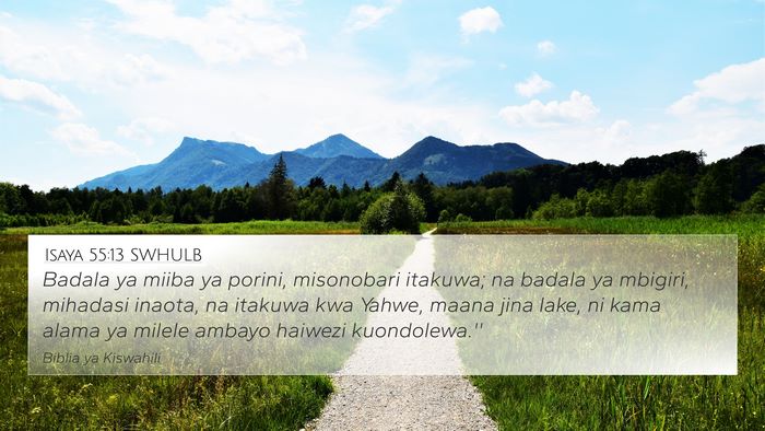 Isaya 55:13 SWHULB Bible Verse Image