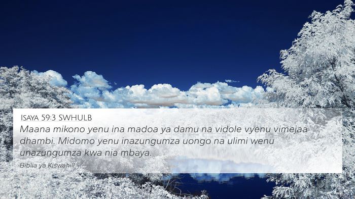 Isaya 59:3 SWHULB Bible Verse Image