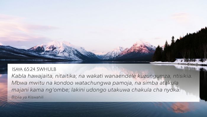 Isaya 65:24 SWHULB Bible Verse Image