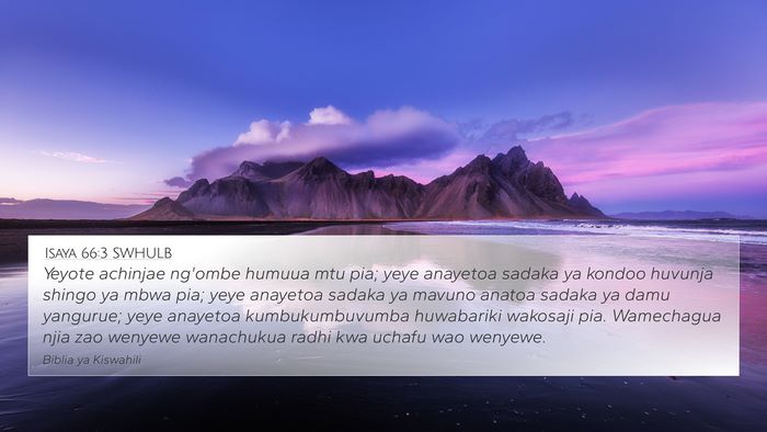 Isaya 66:3 SWHULB Bible Verse Image