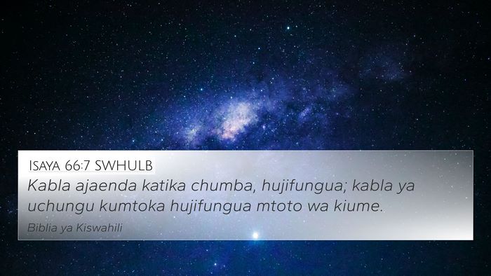 Isaya 66:7 SWHULB Bible Verse Image
