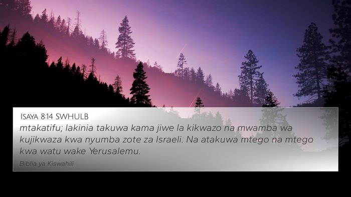 Isaya 8:14 SWHULB Bible Verse Image