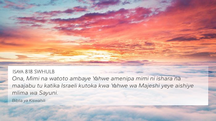 Isaya 8:18 SWHULB Bible Verse Image
