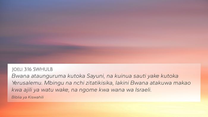 Joeli 3:16 SWHULB Bible Verse Image
