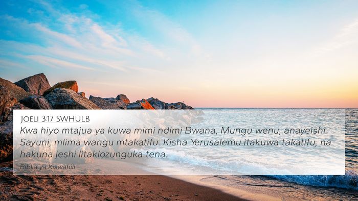 Joeli 3:17 SWHULB Bible Verse Image