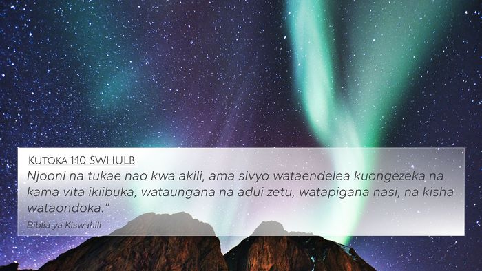 Kutoka 1:10 SWHULB Bible Verse Image