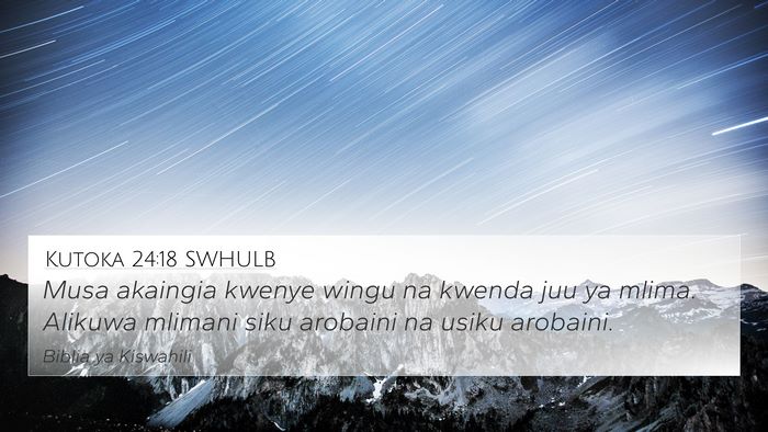 Kutoka 24:18 SWHULB Bible Verse Image
