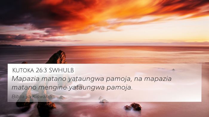 Kutoka 26:3 SWHULB Bible Verse Image
