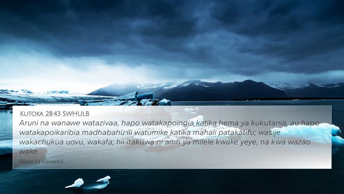 Kutoka 28:43 SWHULB Bible Verse Image