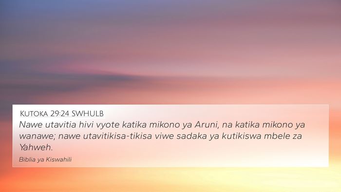 Kutoka 29:24 SWHULB Bible Verse Image