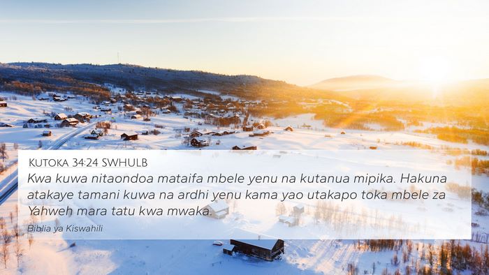 Kutoka 34:24 SWHULB Bible Verse Image