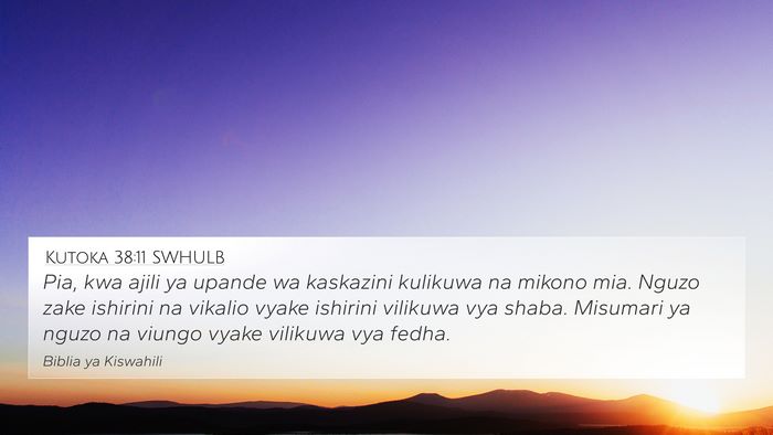 Kutoka 38:11 SWHULB 4K Wallpaper - Pia, kwa ajili ya upande wa kaskazini kulikuwa na - 4K Wallpaper Bible Verse