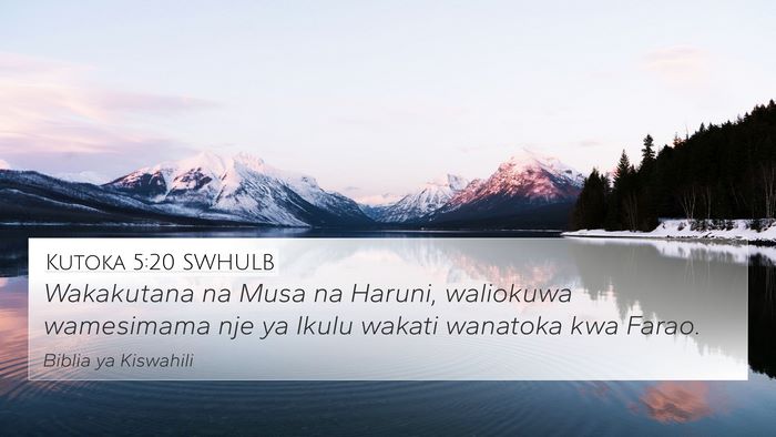 Kutoka 5:20 SWHULB 4K Wallpaper - Wakakutana na Musa na Haruni, waliokuwa - 4K Wallpaper Bible Verse